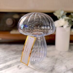 ✨NEW🍄Cupcakes and Cashmere Vintage Blue Glass Mushroom🌿